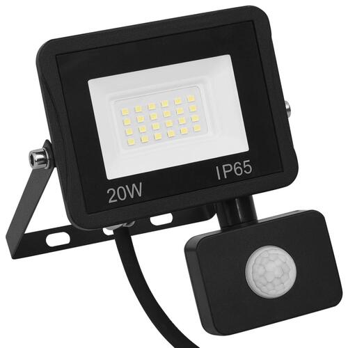 LED-projektør med sensor 20 W kold hvid
