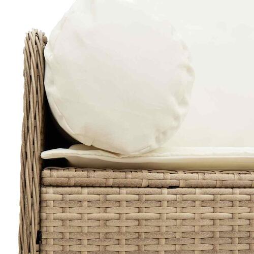 3-personers havesofa med hynder polyrattan beige