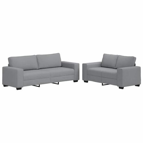 2 personers sofa med hynder stof lysegrå