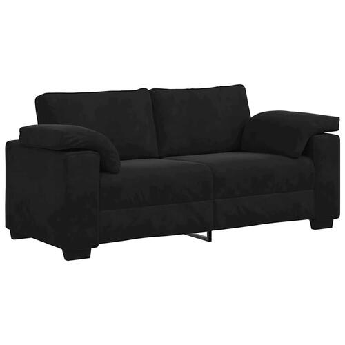Elskovssofa 140 cm fløjl sort