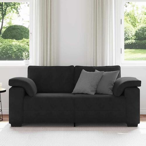Elskovssofa 140 cm fløjl sort