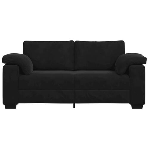 Elskovssofa 140 cm fløjl sort