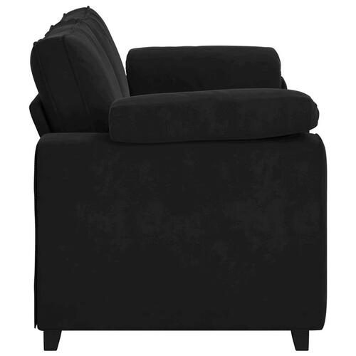 Elskovssofa 140 cm fløjl sort