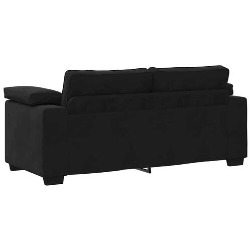 Elskovssofa 140 cm fløjl sort