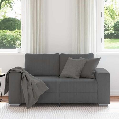 Elskovssofa 120 cm fløjlsstof mørkegrå