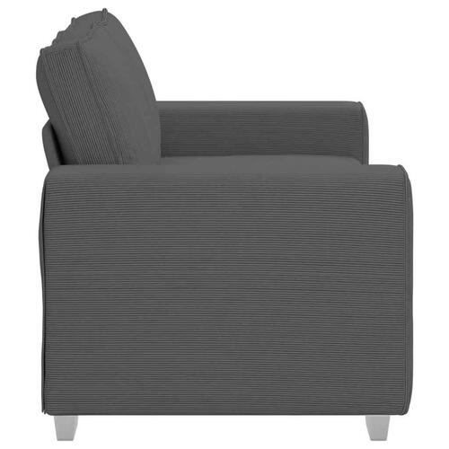 Elskovssofa 120 cm fløjlsstof mørkegrå