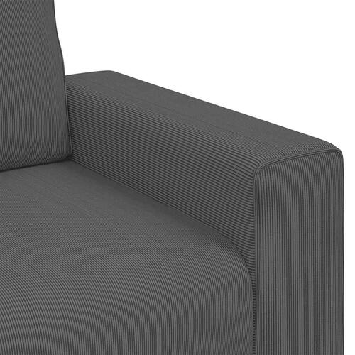 Elskovssofa 120 cm fløjlsstof mørkegrå