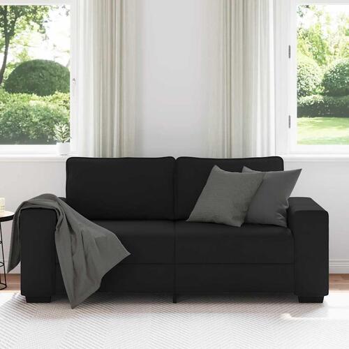 2-personers sofa 140 cm stof sort