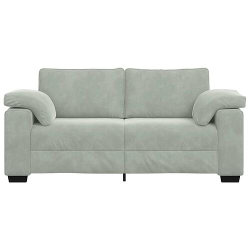 Elskovssofa 140 cm fløjl lysegrå