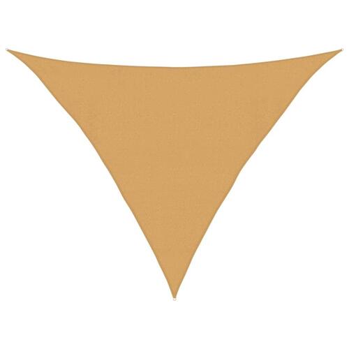 Solsejl 4x4x5,8 m 160 g/m² trekantet HDPE sandfarvet