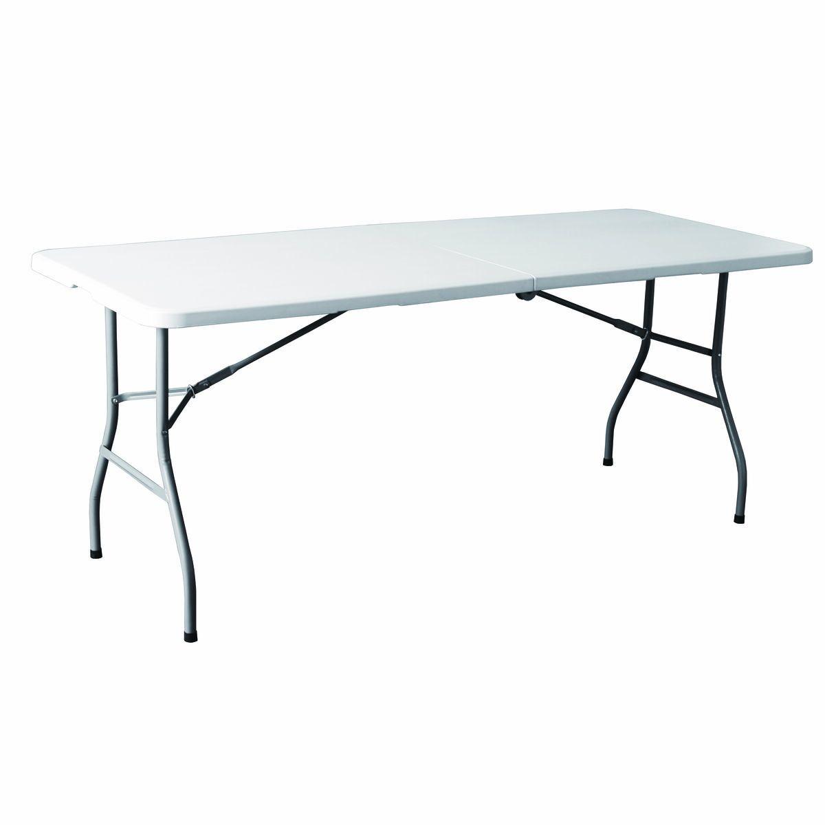 Marbueno Foldable Table Resin Hvid 180X74X74 cm Catering, Strand og Camping 10528