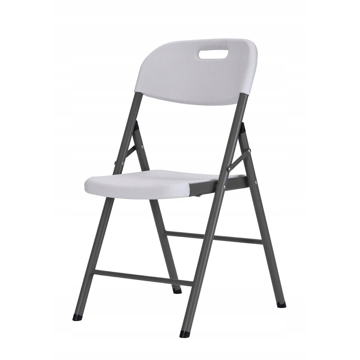 Marbueno sammenklappelig stol i harpiks - hvid 44×53×83 cm billede