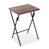 Sammenklappeligt bord Mørkebrun Metal Træ MDF (37,5 x 65,5 x 47,5 cm)