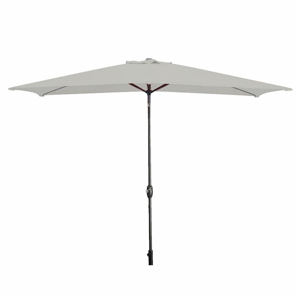 Marbueno parasol 200×300 cm - hvid, stål og polyester, 8 stænger