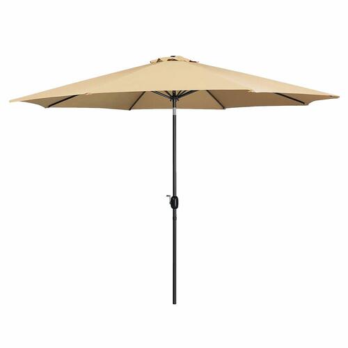 Marbueno Parasoll Stål 8 Spidser D270 cm Polyester Brun Have, Pool, Terrasse 10482