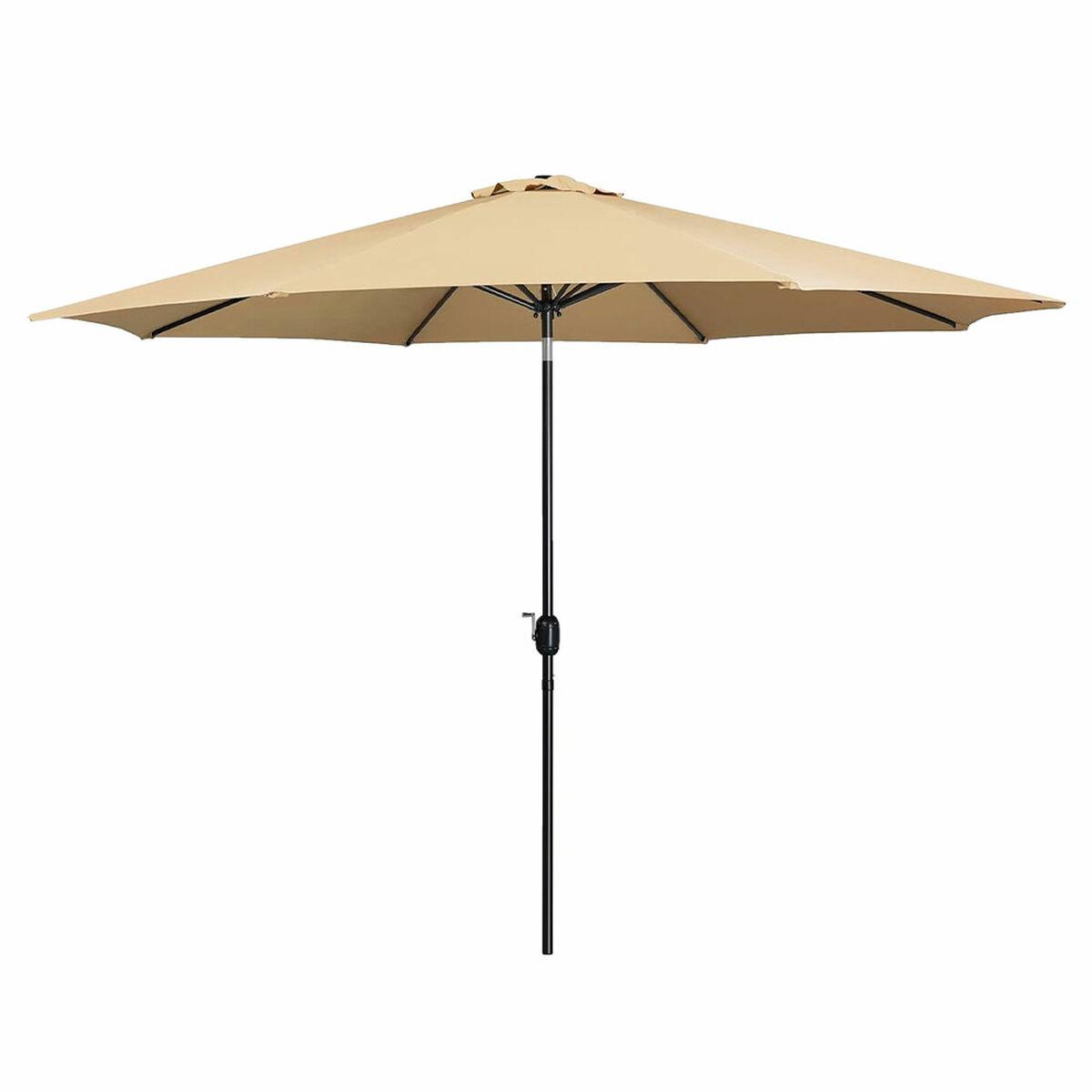 Marbueno Parasoll Stål 8 Spidser D270 cm Polyester Brun Have, Pool, Terrasse 10482