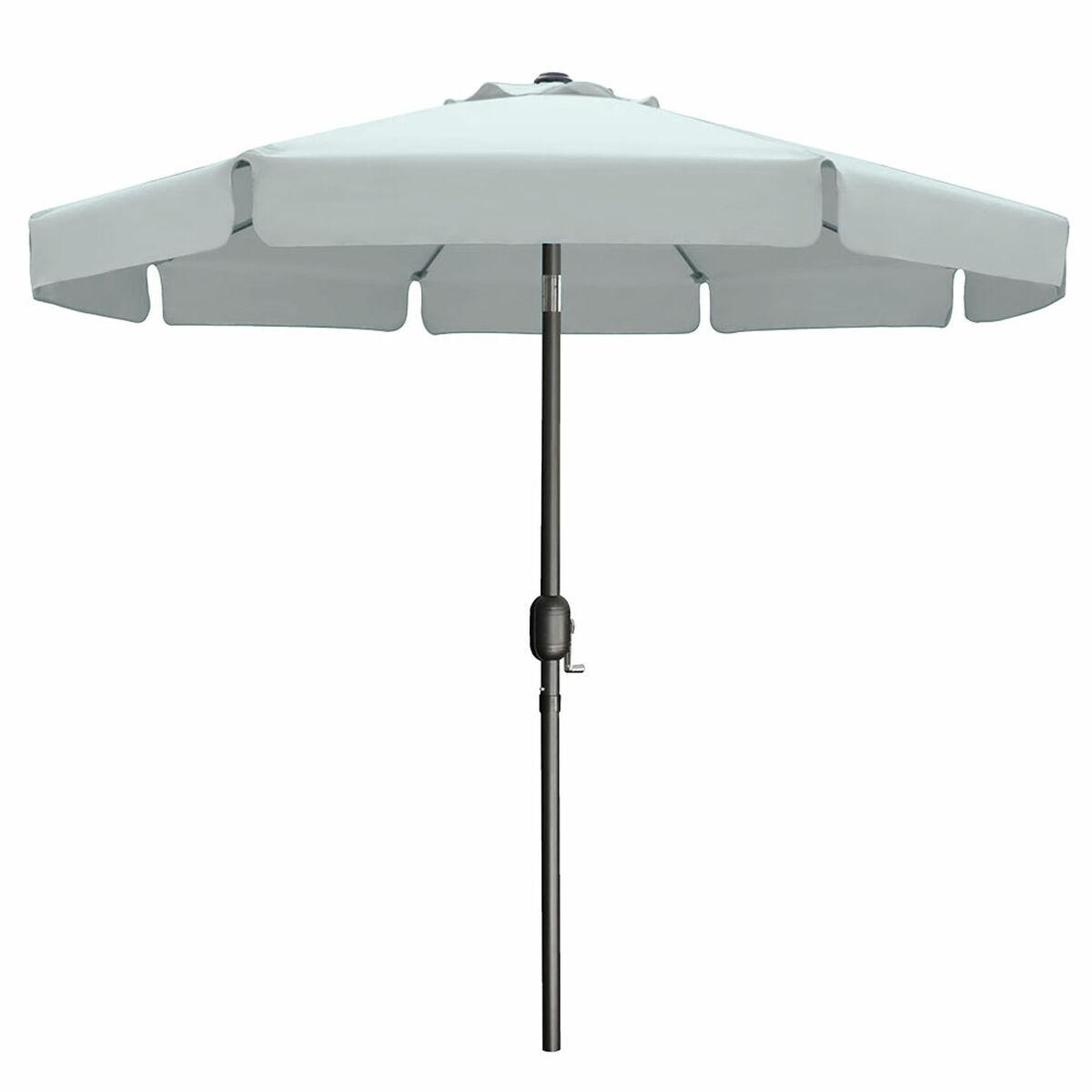 Marbueno parasol Ø300 cm - hvid, stål, 8 stænger, polyester