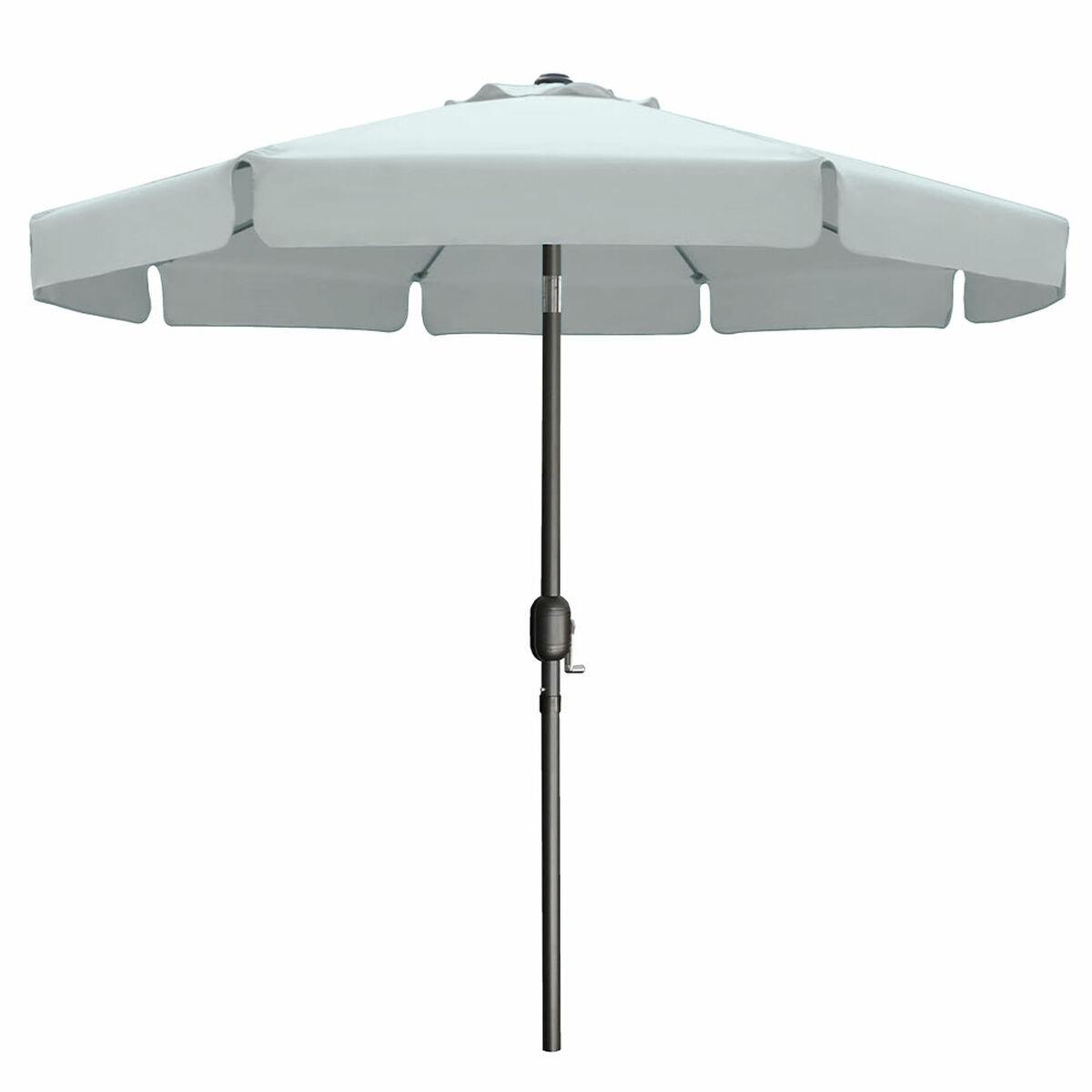 Marbueno parasol Ø270 cm - stål, 8 spidser, hvid polyester