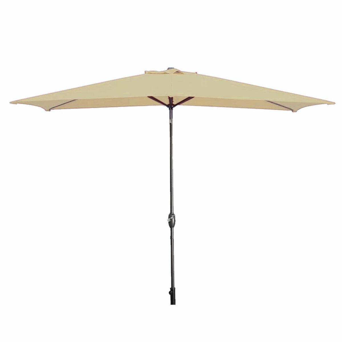 Marbueno Parasoll Stål 8 Spidser 200x300 cm Polyester Brun Have, Pool, Terrasse 10492