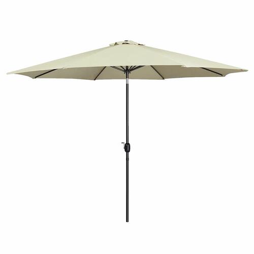 Marbueno Parasol Stål 8 Spidser D300 cm Polyester Beige Have, Pool, Terrasse 10486