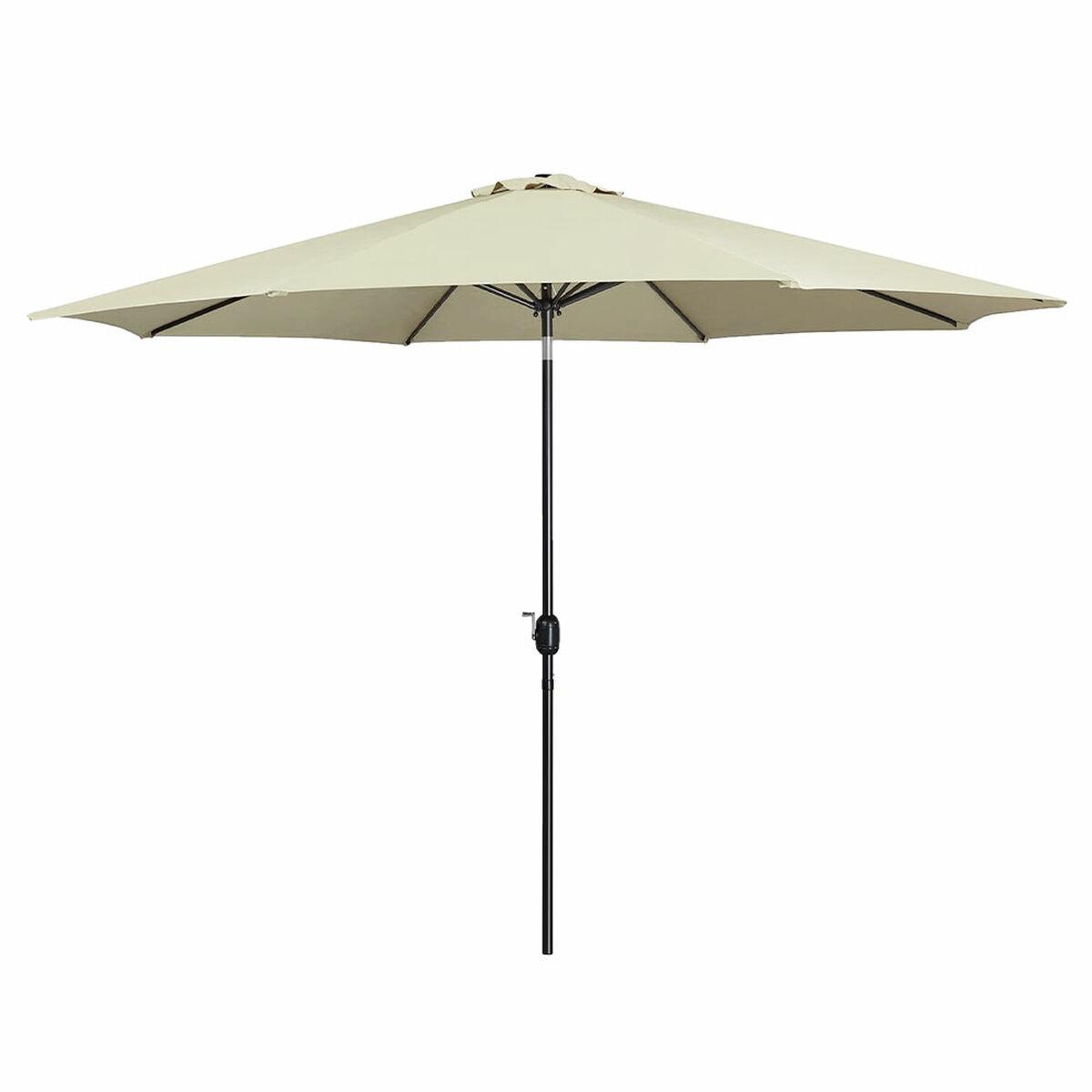 Marbueno Parasol Stål 8 Spidser D300 cm Polyester Beige Have, Pool, Terrasse 10486