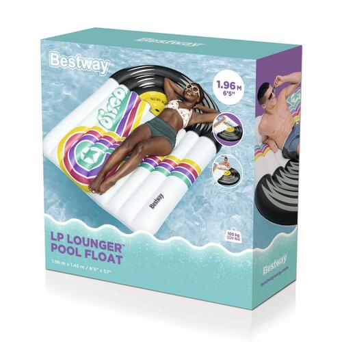 Bestway Oppustelig Madras Disco 196x145 cm Strand og Pool 43837