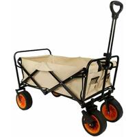 Marbueno Foldable Multiusos Cart 200 KG Beige 86X50X59 cm Have, Strand og Camping