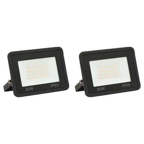 LED-projektører 2 stk. 30 W varmt hvidt lys