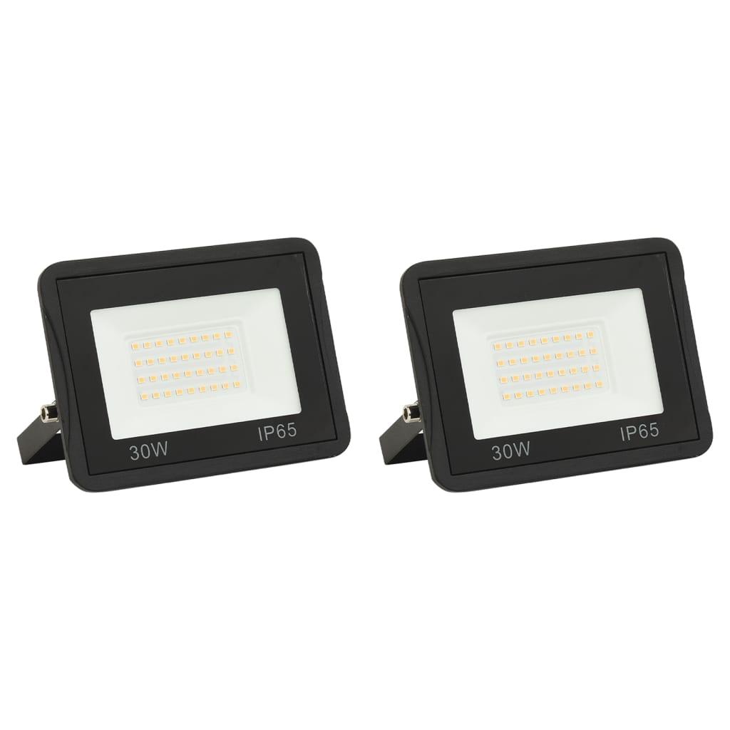 LED-projektører 2 stk. 30 W varmt hvidt lys