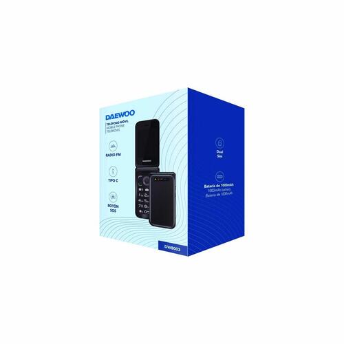 Mobiltelefon til ældre mennesker Daewoo 2,8" Sort
