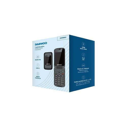 Mobiltelefon til ældre mennesker Daewoo 2,8" 32 GB Sort