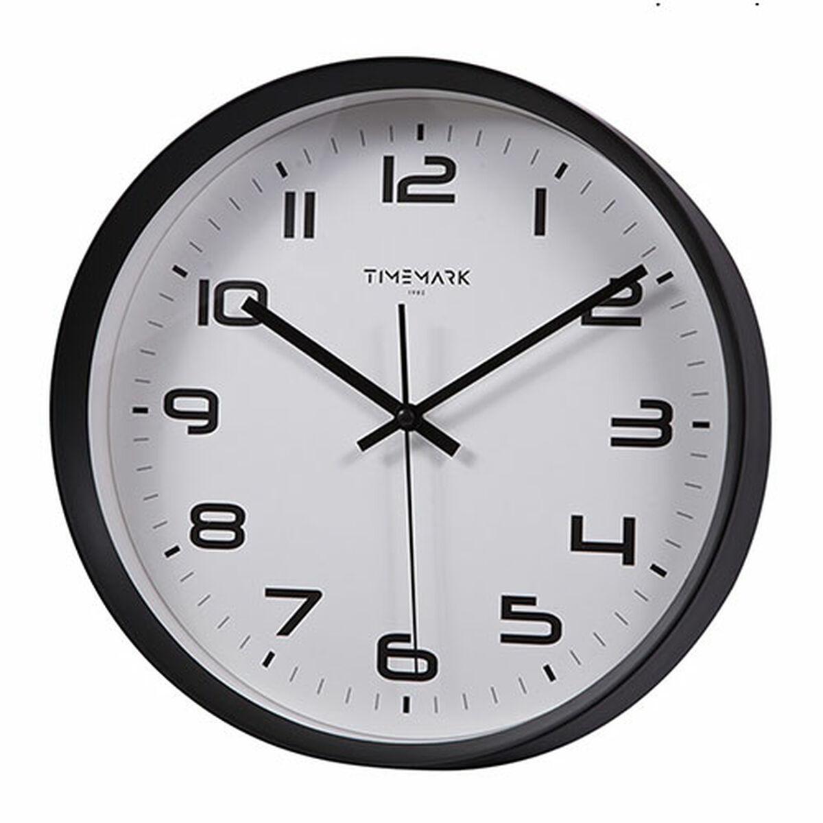 Timemark vægur - sort, 30 × 30 cm, stille gang