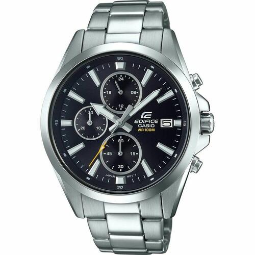Herreur Casio EDIFICE Sort Sølvfarvet