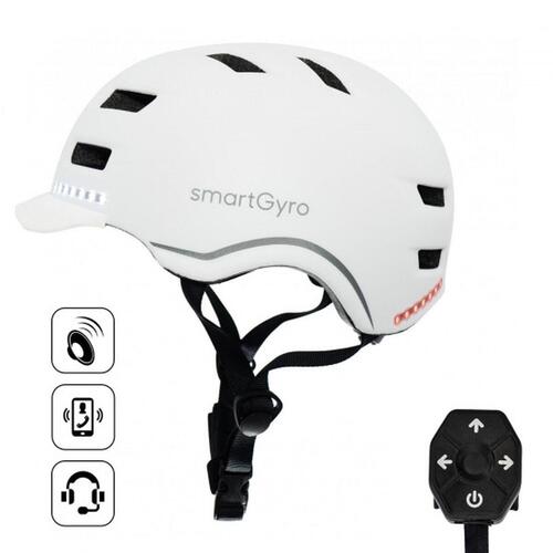 Hjelm til Elektrisk Løbehjul Smartgyro Hvid (OUTLET B)