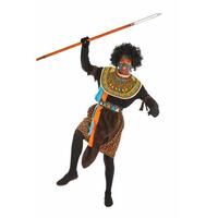 Kostume til voksne Afrikansk mand 5 Dele