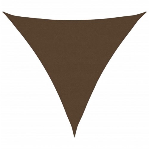 Solsejl 6×6×6 m - trekantet HDPE 160 g/m², brun