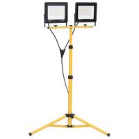 LED-projektør med stativ 2x100 W varm hvid
