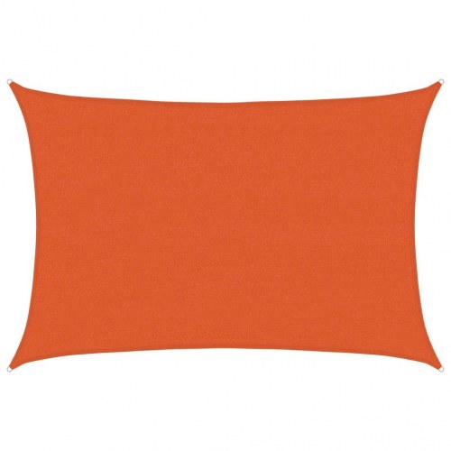 Solsejl 4×6 m - HDPE 160 g/m², orange rektangulært