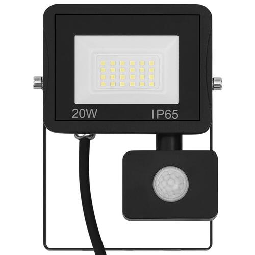 LED-projektør med sensor 20 W varm hvid