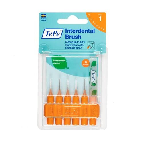 Mellemrumsbørster til tænder Tepe Orange 0,45 mm 6 enheder