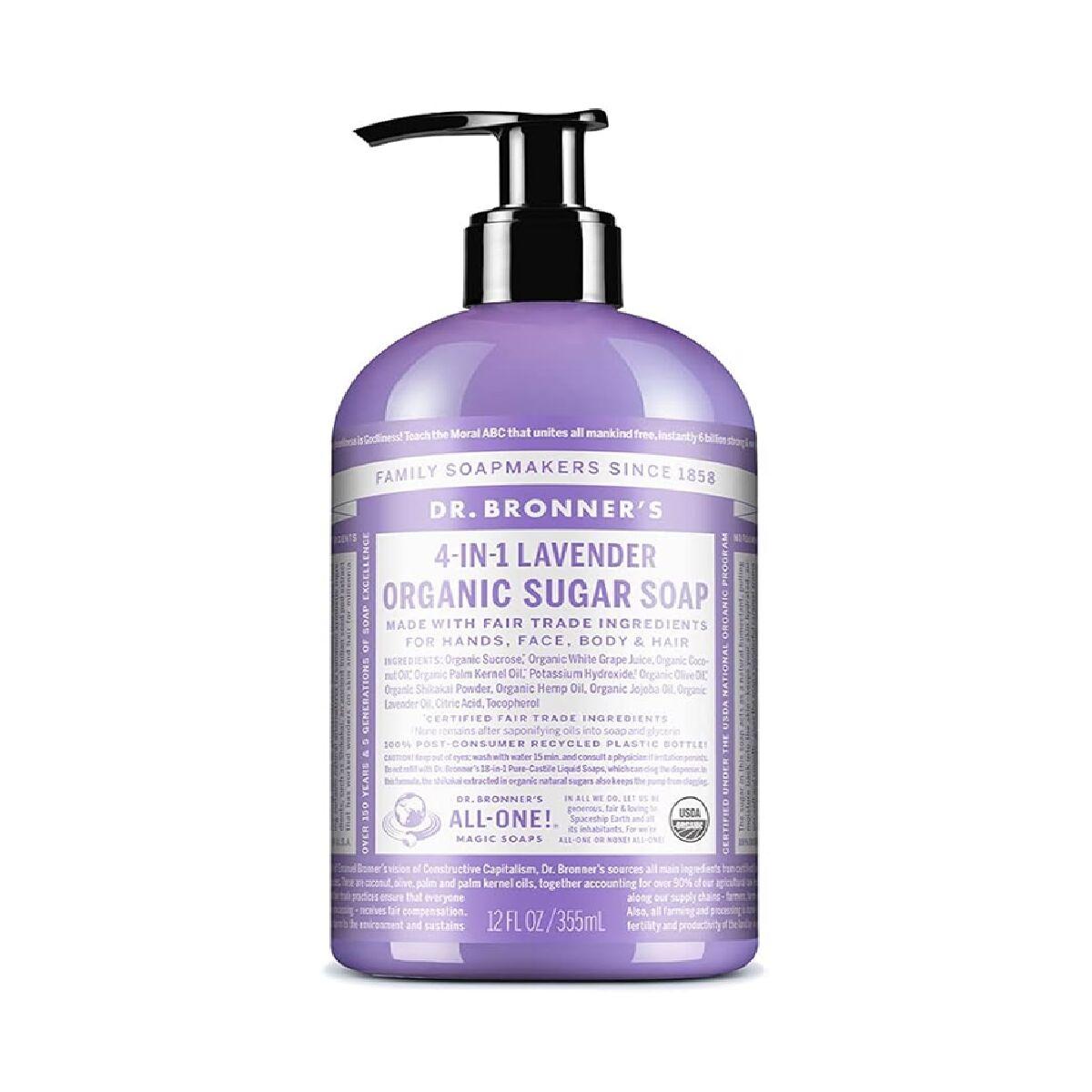 Dr Bronner's håndsæbe 4‑in‑1 Lavender 355 ml