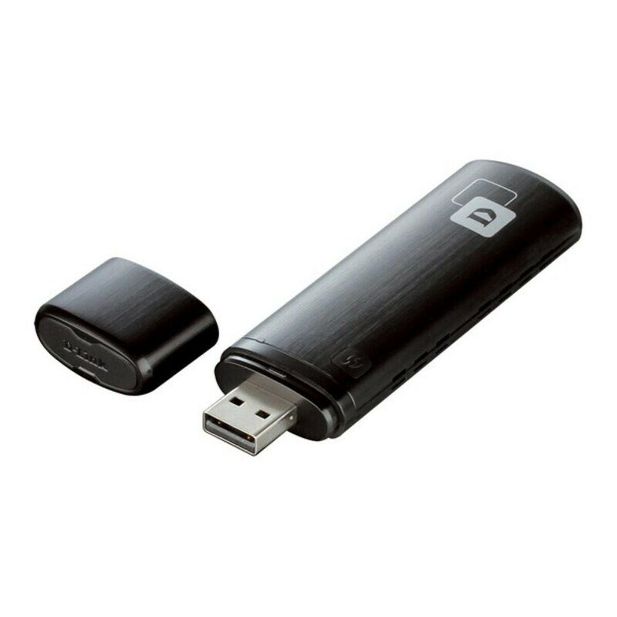 Wi-Fi USB-adapter D-Link DWA-182 5 GHz Sort