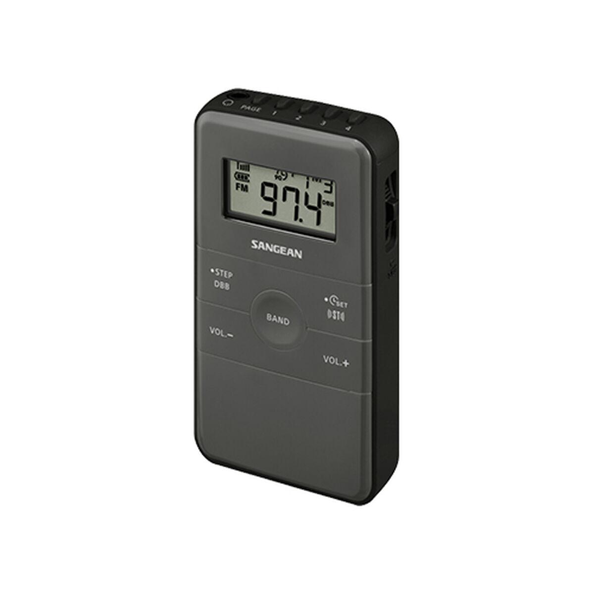 Transportabel digital radio Sangean Sort AM/FM Genopladelig