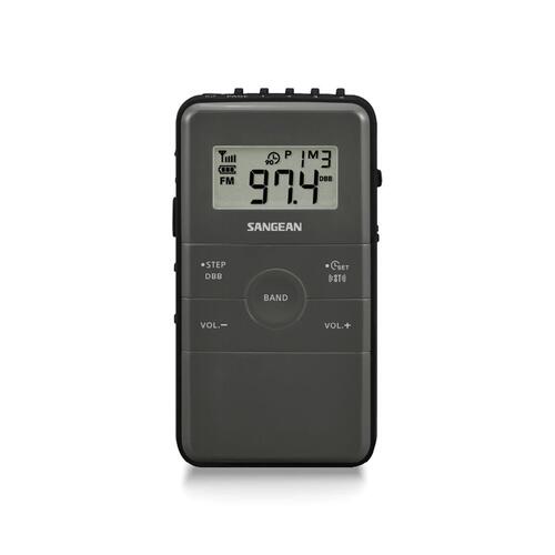 Transportabel digital radio Sangean Sort AM/FM Genopladelig