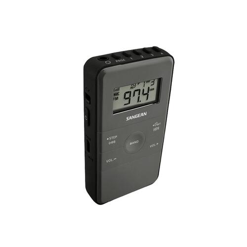 Transportabel digital radio Sangean Sort AM/FM Genopladelig