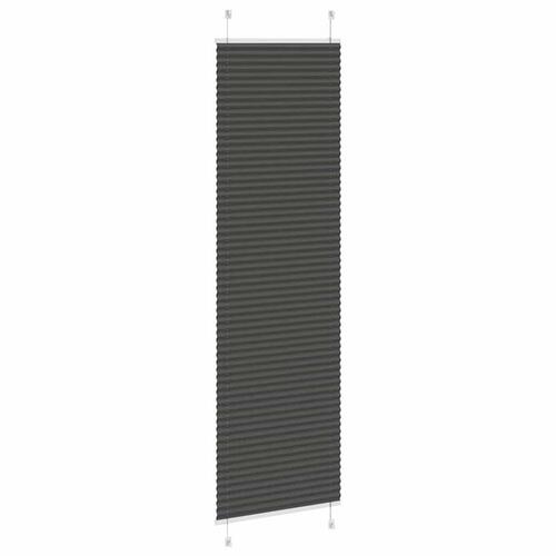 Plisségardin Sort 65x200 cm Stofbredde 64,4 cm Polyester (OUTLET A)