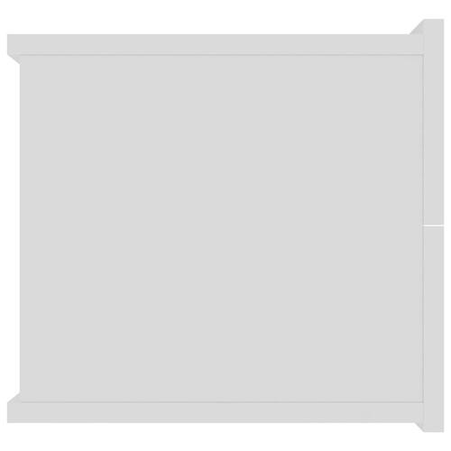 Sengebord 2 stk. 40x30x30 cm konstrueret træ hvid højglans (OUTLET B)