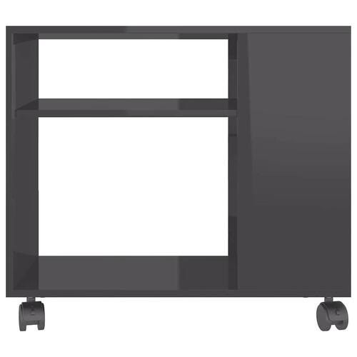 Sidebord 70x35x55 cm konstrueret træ grå højglans
