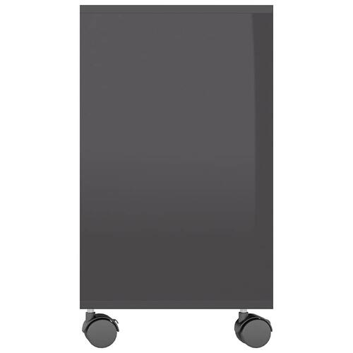 Sidebord 70x35x55 cm konstrueret træ grå højglans