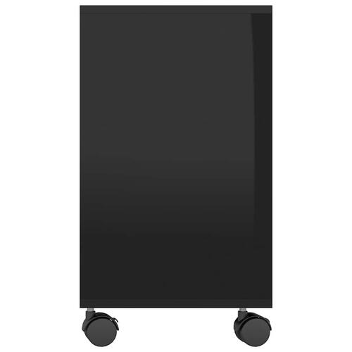 Sidebord 70x35x55 cm konstrueret træ sort højglans